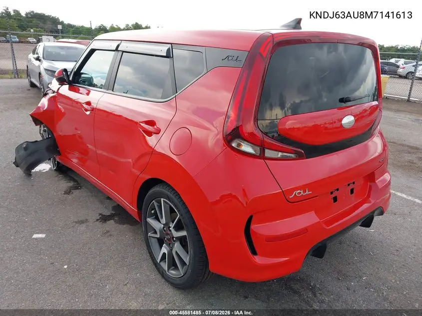 2021 Kia Soul Gt-Line VIN: KNDJ63AU8M7141613 Lot: 45581485