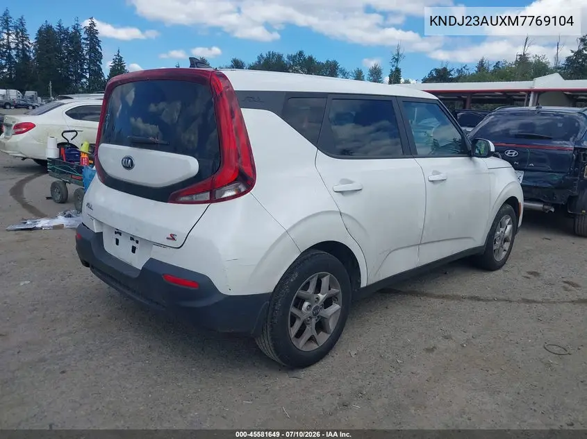 2021 Kia Soul S VIN: KNDJ23AUXM7769104 Lot: 45581649