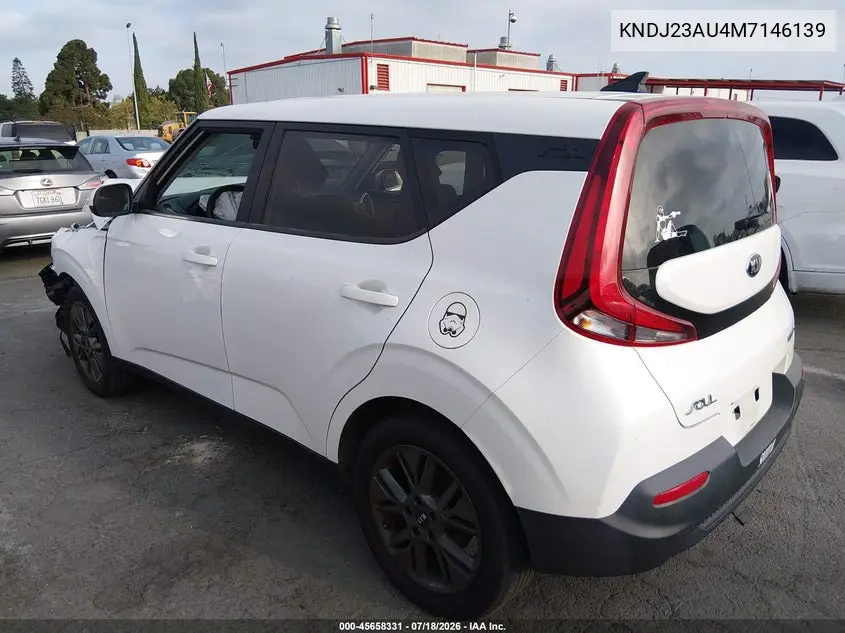 2021 Kia Soul S VIN: KNDJ23AU4M7146139 Lot: 45658331