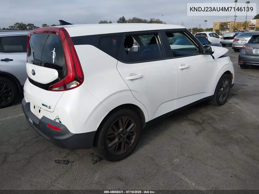 2021 Kia Soul S VIN: KNDJ23AU4M7146139 Lot: 45658331