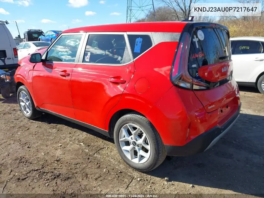 KNDJ23AU0P7217647 2023 Kia Soul Lx