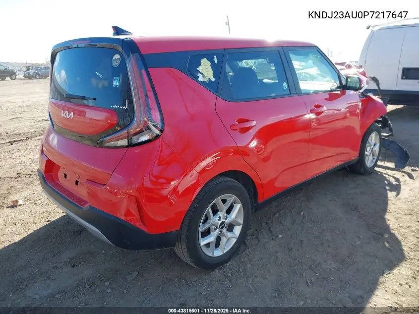 KNDJ23AU0P7217647 2023 Kia Soul Lx