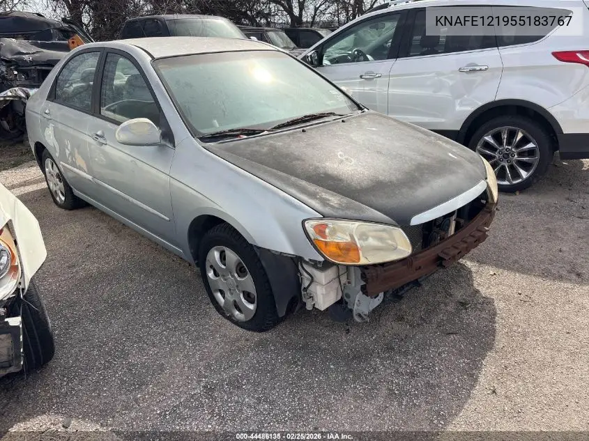 2005 Kia Spectra Ex/Lx/Sx VIN: KNAFE121955183767 Lot: 44486135