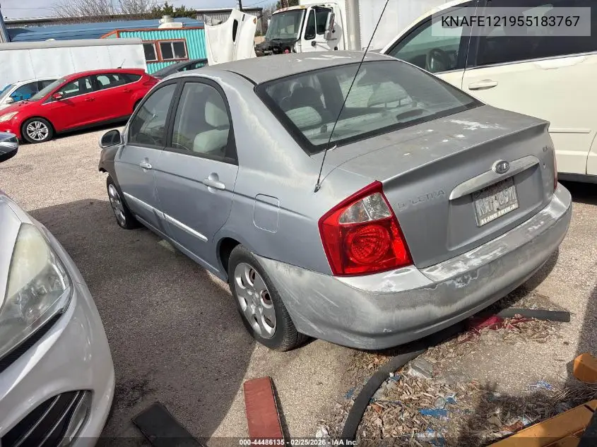 2005 Kia Spectra Ex/Lx/Sx VIN: KNAFE121955183767 Lot: 44486135