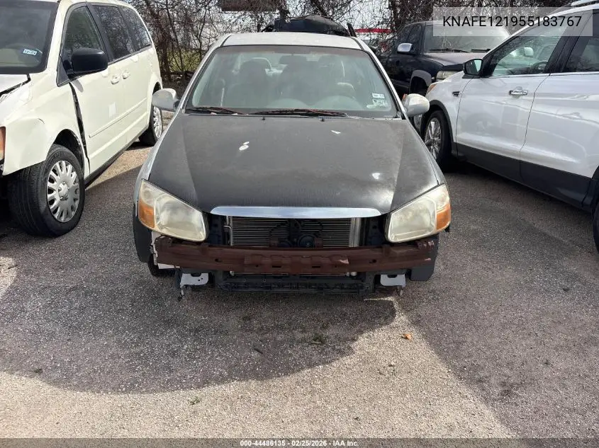 2005 Kia Spectra Ex/Lx/Sx VIN: KNAFE121955183767 Lot: 44486135