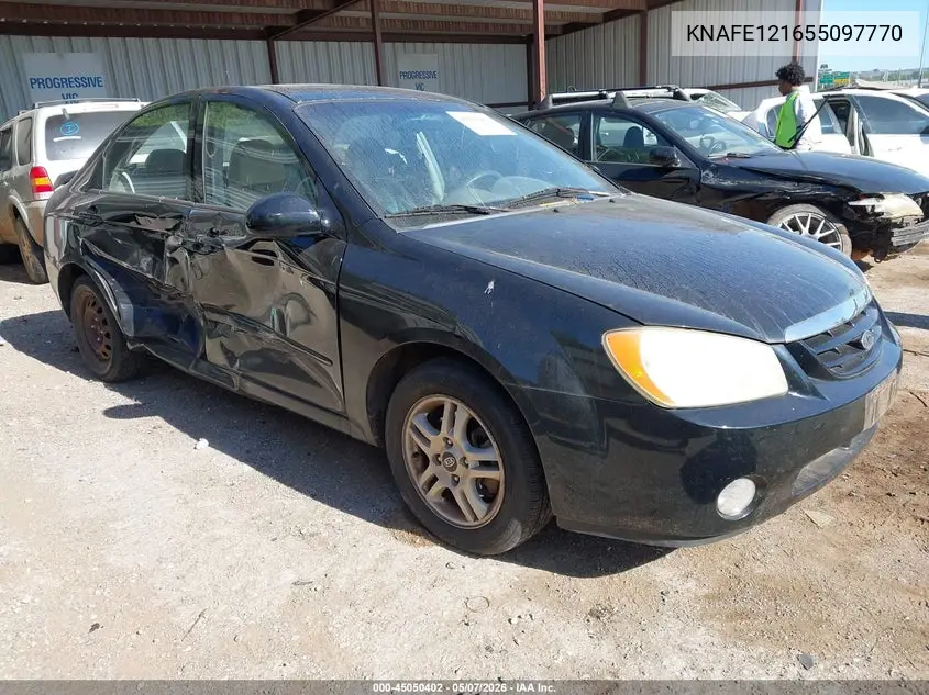 2005 Kia Spectra Ex/Lx/Sx VIN: KNAFE121655097770 Lot: 45050402