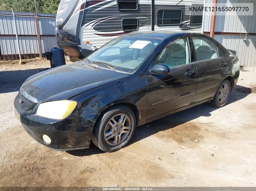 2005 Kia Spectra Ex/Lx/Sx VIN: KNAFE121655097770 Lot: 45050402