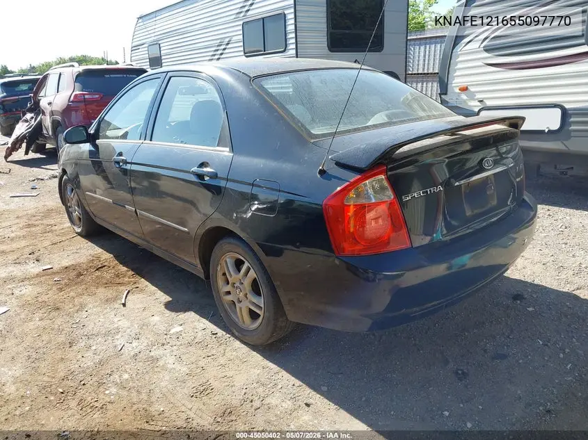 2005 Kia Spectra Ex/Lx/Sx VIN: KNAFE121655097770 Lot: 45050402