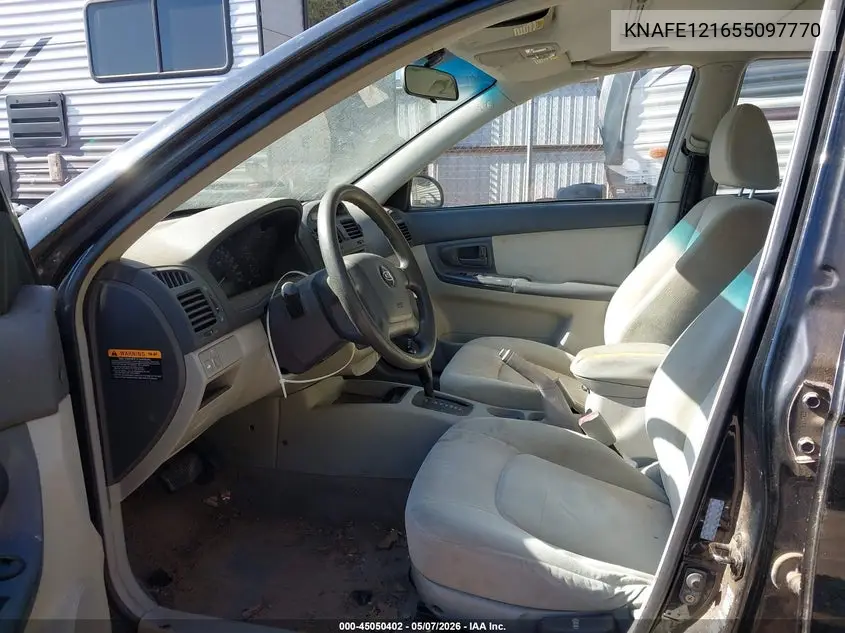 2005 Kia Spectra Ex/Lx/Sx VIN: KNAFE121655097770 Lot: 45050402