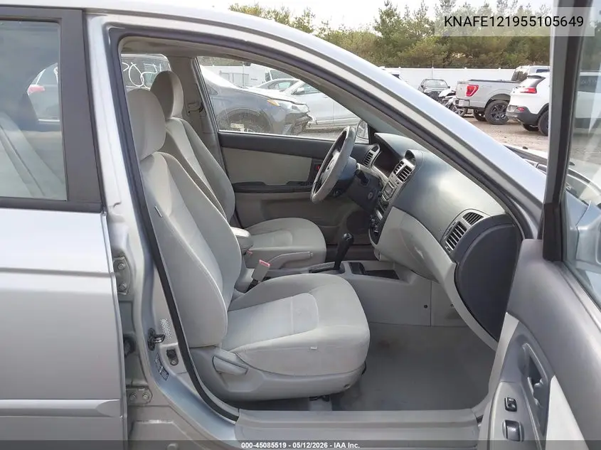 2005 Kia Spectra Ex/Lx/Sx VIN: KNAFE121955105649 Lot: 45085519