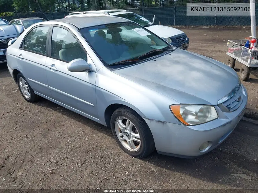 2005 Kia Spectra Ex/Lx/Sx VIN: KNAFE121355092106 Lot: 45347351