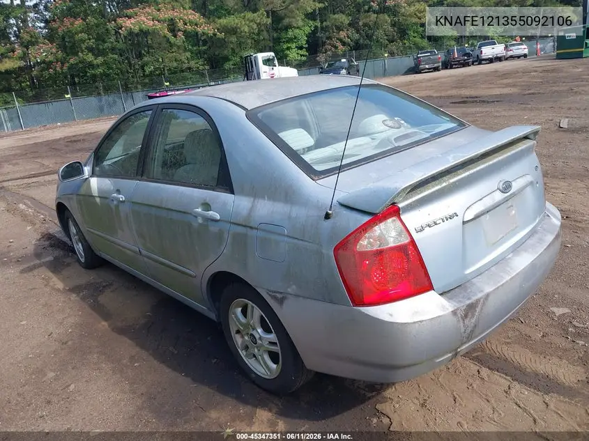 2005 Kia Spectra Ex/Lx/Sx VIN: KNAFE121355092106 Lot: 45347351