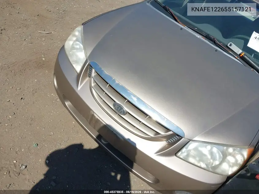 2005 Kia Spectra Ex/Lx/Sx VIN: KNAFE122655157121 Lot: 45375935