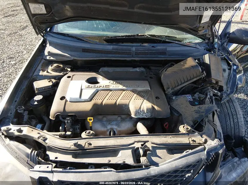 2005 Kia Spectra5 VIN: KNAFE161355121369 Lot: 45387675