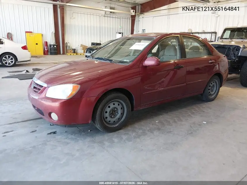 2005 Kia Spectra Ex/Lx/Sx VIN: KNAFE121X55164841 Lot: 45561415