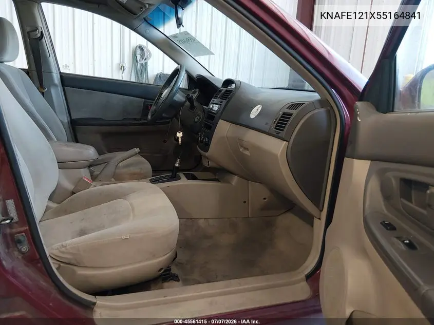 2005 Kia Spectra Ex/Lx/Sx VIN: KNAFE121X55164841 Lot: 45561415