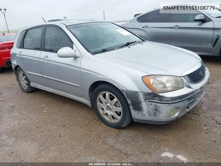 2005 Kia Spectra5 VIN: KNAFE161155108779 Lot: 45599205