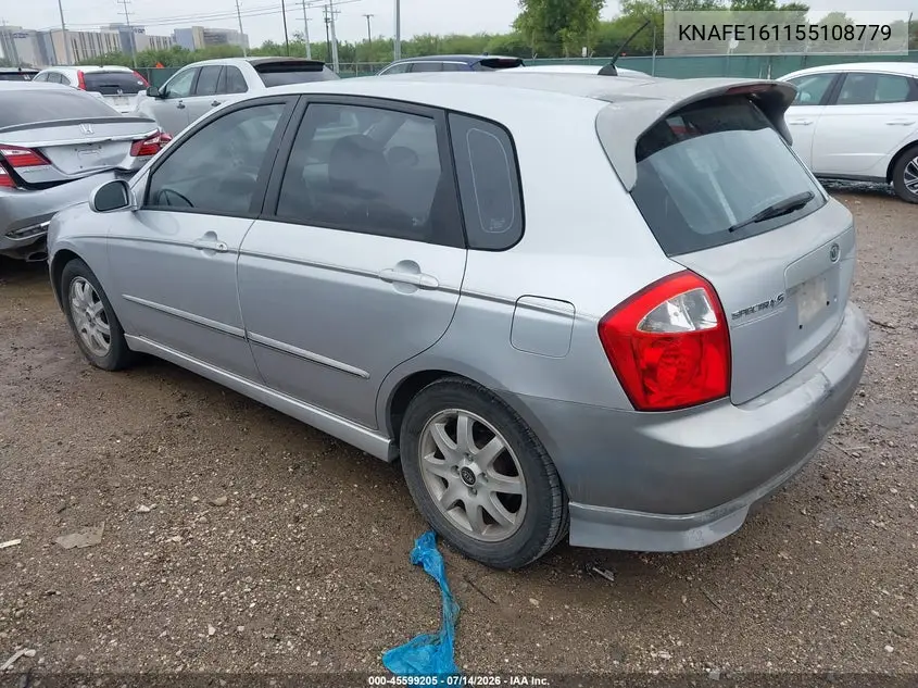 2005 Kia Spectra5 VIN: KNAFE161155108779 Lot: 45599205
