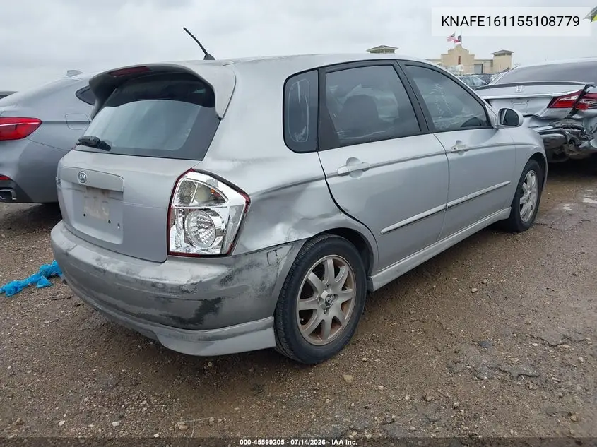 2005 Kia Spectra5 VIN: KNAFE161155108779 Lot: 45599205
