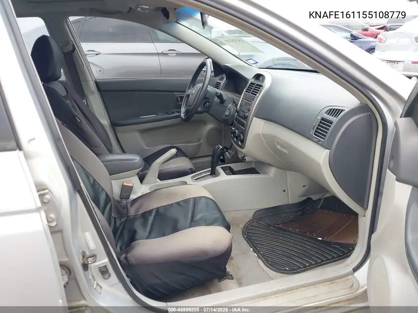 2005 Kia Spectra5 VIN: KNAFE161155108779 Lot: 45599205