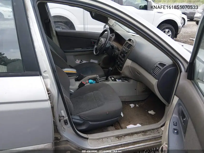 2005 Kia Spectra5 VIN: KNAFE161855070533 Lot: 45635590
