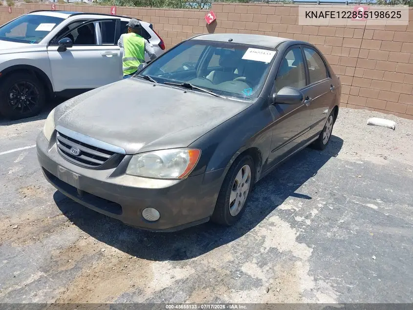 2005 Kia Spectra Ex/Lx/Sx VIN: KNAFE122855198625 Lot: 45655133