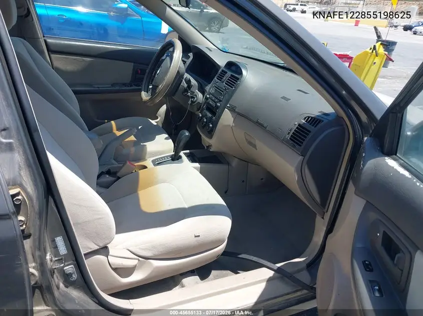 2005 Kia Spectra Ex/Lx/Sx VIN: KNAFE122855198625 Lot: 45655133