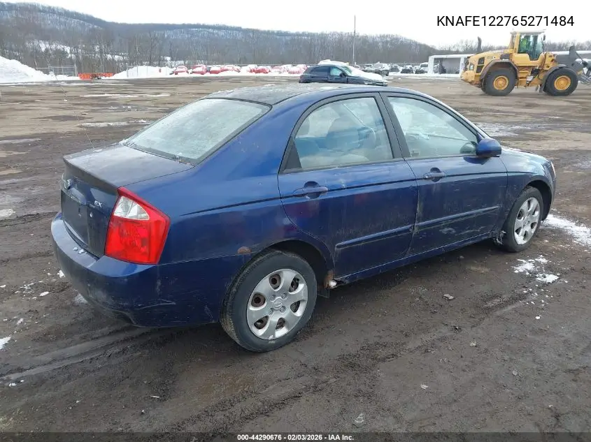2006 Kia Spectra Ex/Lx/Sx VIN: KNAFE122765271484 Lot: 44290676
