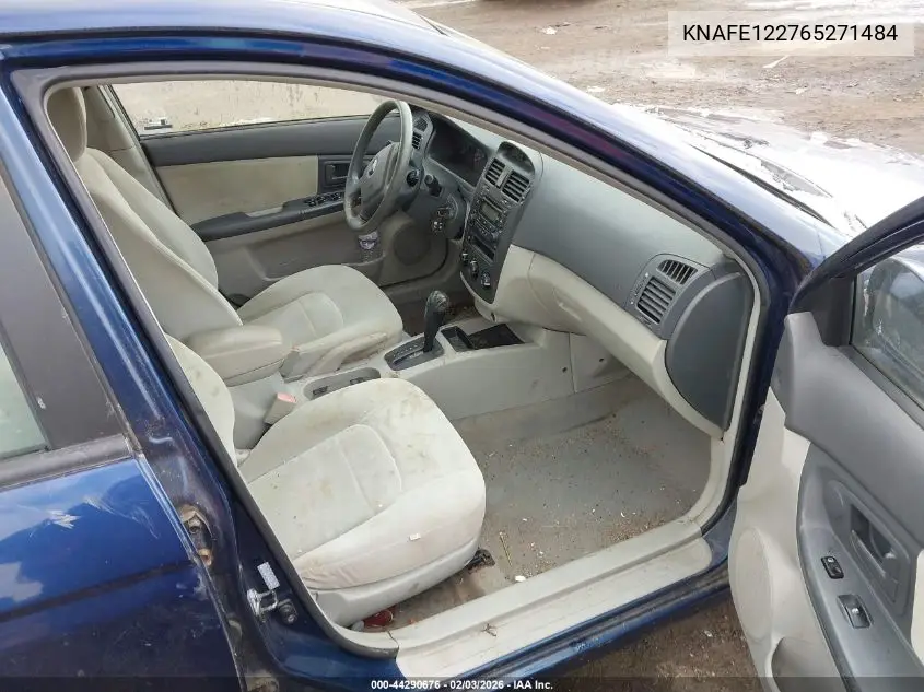 2006 Kia Spectra Ex/Lx/Sx VIN: KNAFE122765271484 Lot: 44290676