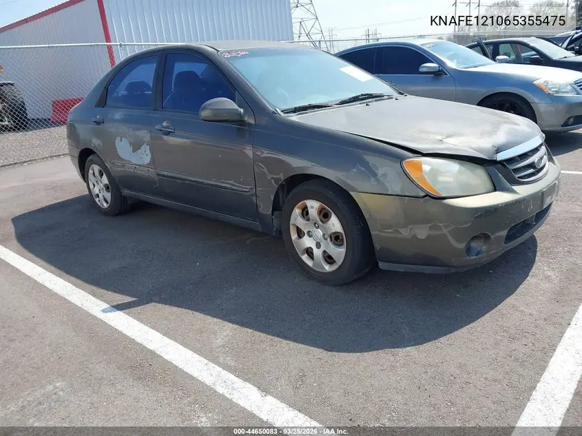 2006 Kia Spectra Ex/Lx/Sx VIN: KNAFE121065355475 Lot: 44650083