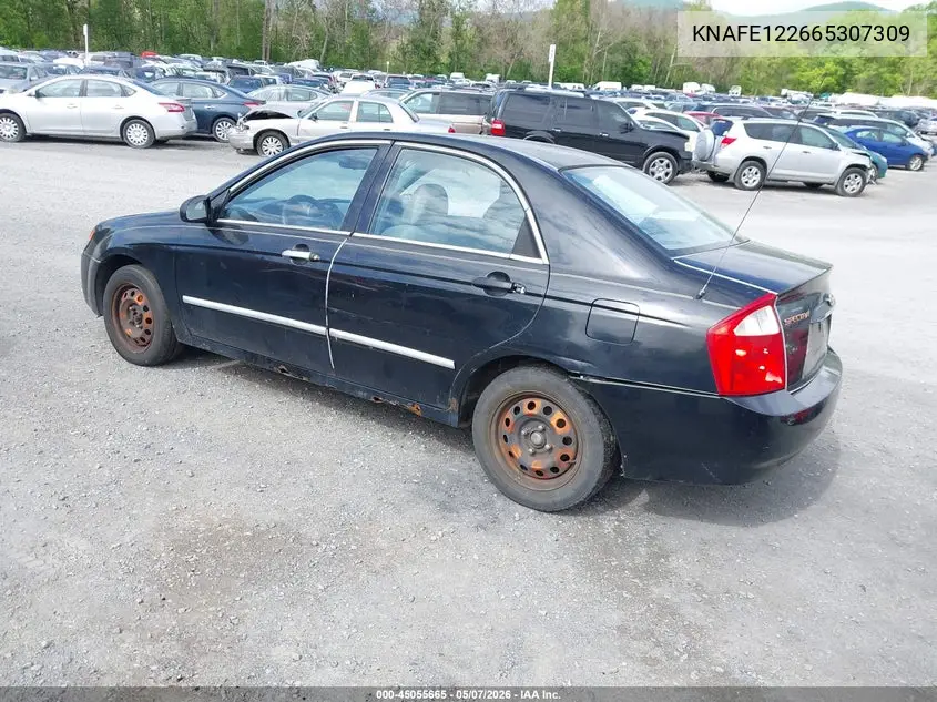 2006 Kia Spectra Ex/Lx/Sx VIN: KNAFE122665307309 Lot: 45055665