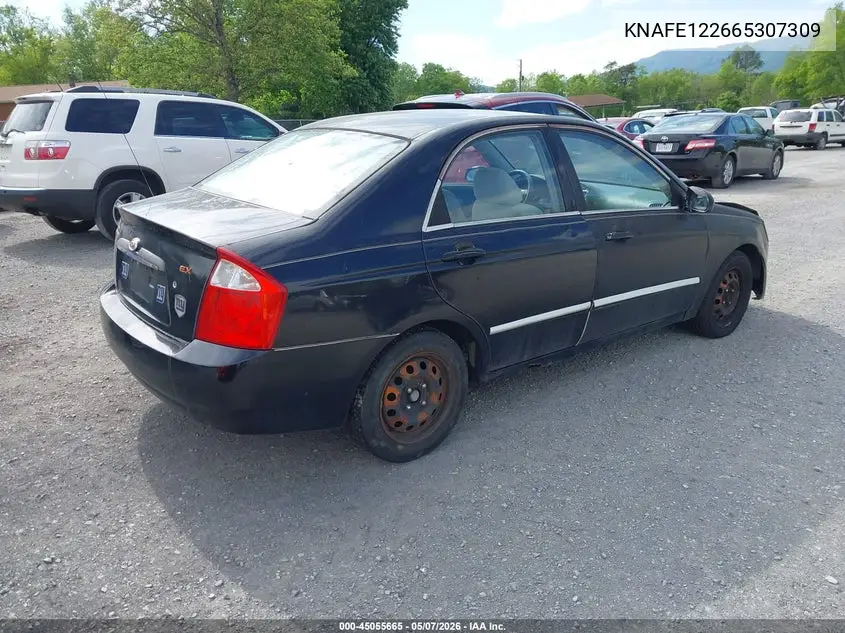 2006 Kia Spectra Ex/Lx/Sx VIN: KNAFE122665307309 Lot: 45055665