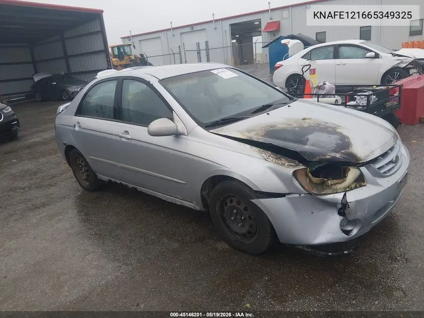 2006 Kia Spectra Ex/Lx/Sx VIN: KNAFE121665349325 Lot: 45146201