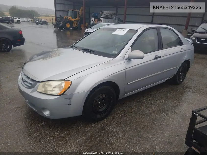 2006 Kia Spectra Ex/Lx/Sx VIN: KNAFE121665349325 Lot: 45146201