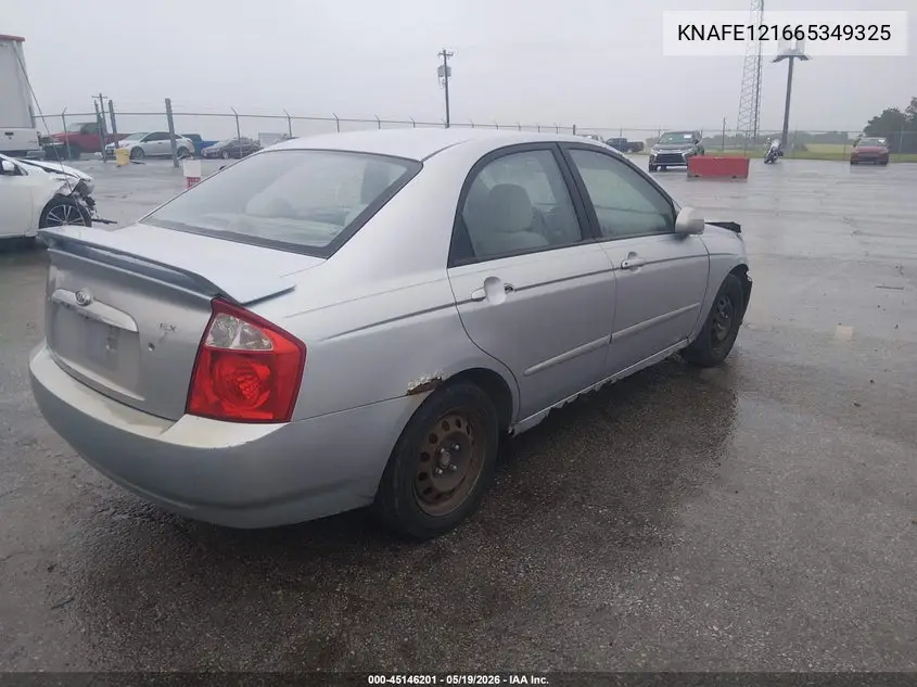 2006 Kia Spectra Ex/Lx/Sx VIN: KNAFE121665349325 Lot: 45146201