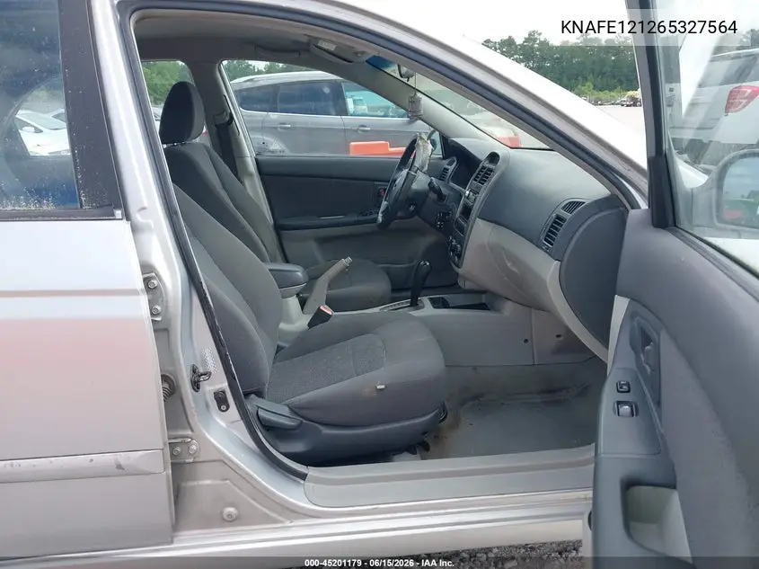 2006 Kia Spectra Ex/Lx/Sx VIN: KNAFE121265327564 Lot: 45201179