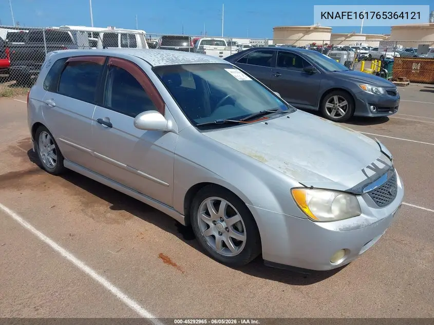 2006 Kia Spectra5 VIN: KNAFE161765364121 Lot: 45292965