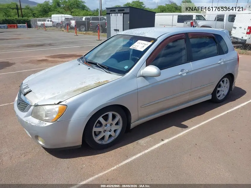 2006 Kia Spectra5 VIN: KNAFE161765364121 Lot: 45292965
