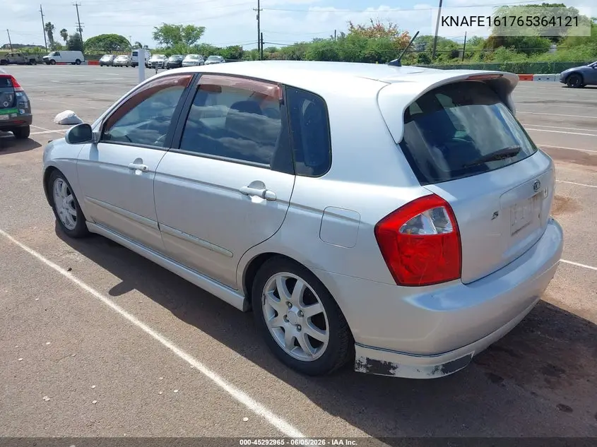 2006 Kia Spectra5 VIN: KNAFE161765364121 Lot: 45292965