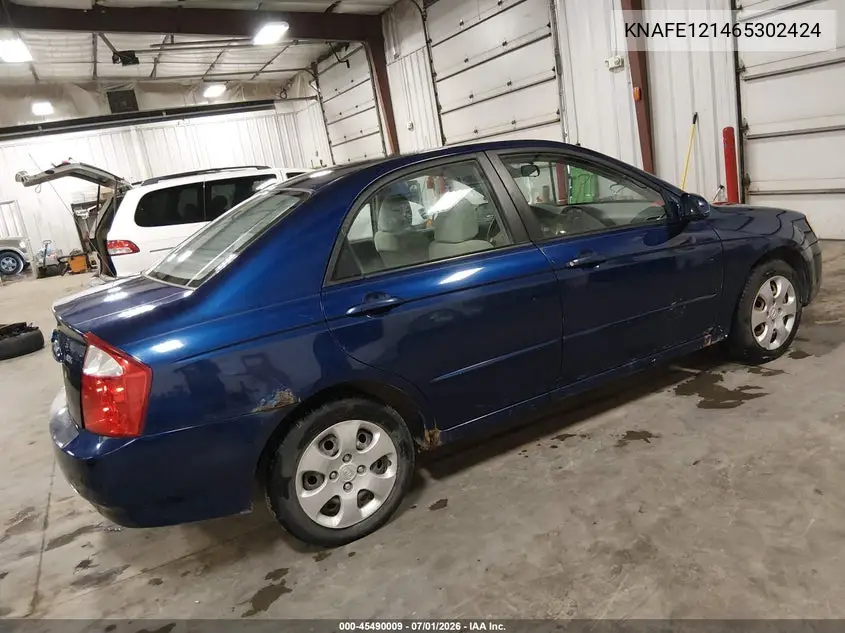 2006 Kia Spectra Ex/Lx/Sx VIN: KNAFE121465302424 Lot: 45490009