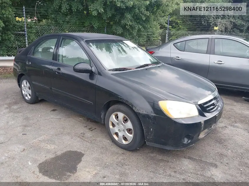 2006 Kia Spectra Ex/Lx/Sx VIN: KNAFE121165298400 Lot: 45656587