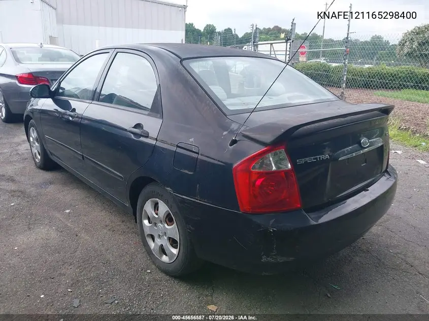 2006 Kia Spectra Ex/Lx/Sx VIN: KNAFE121165298400 Lot: 45656587