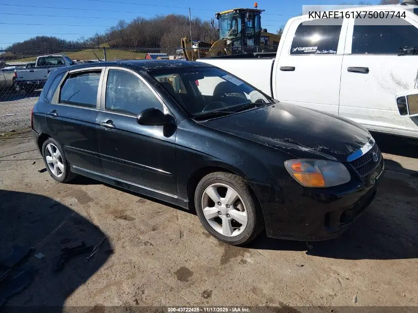 2007 Kia Spectra5 Sx VIN: KNAFE161X75007744 Lot: 43722425