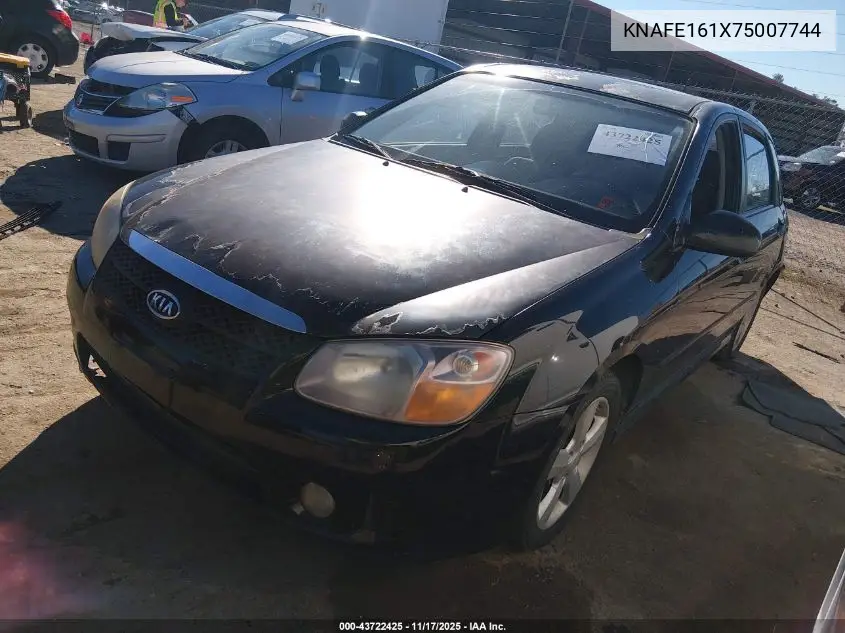 2007 Kia Spectra5 Sx VIN: KNAFE161X75007744 Lot: 43722425