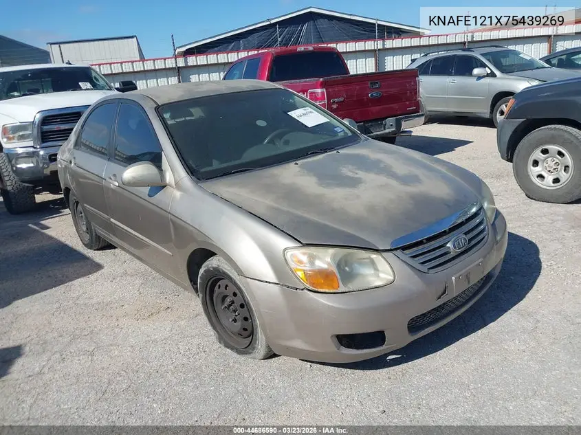 2007 Kia Spectra Ex VIN: KNAFE121X75439269 Lot: 44686590