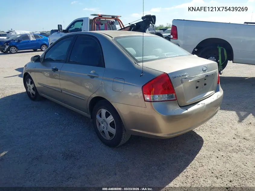 2007 Kia Spectra Ex VIN: KNAFE121X75439269 Lot: 44686590