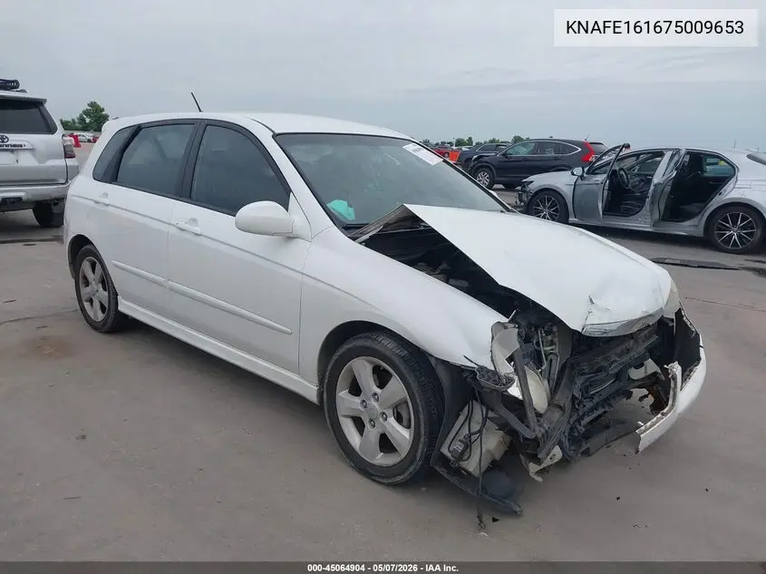 2007 Kia Spectra5 Sx VIN: KNAFE161675009653 Lot: 45064904