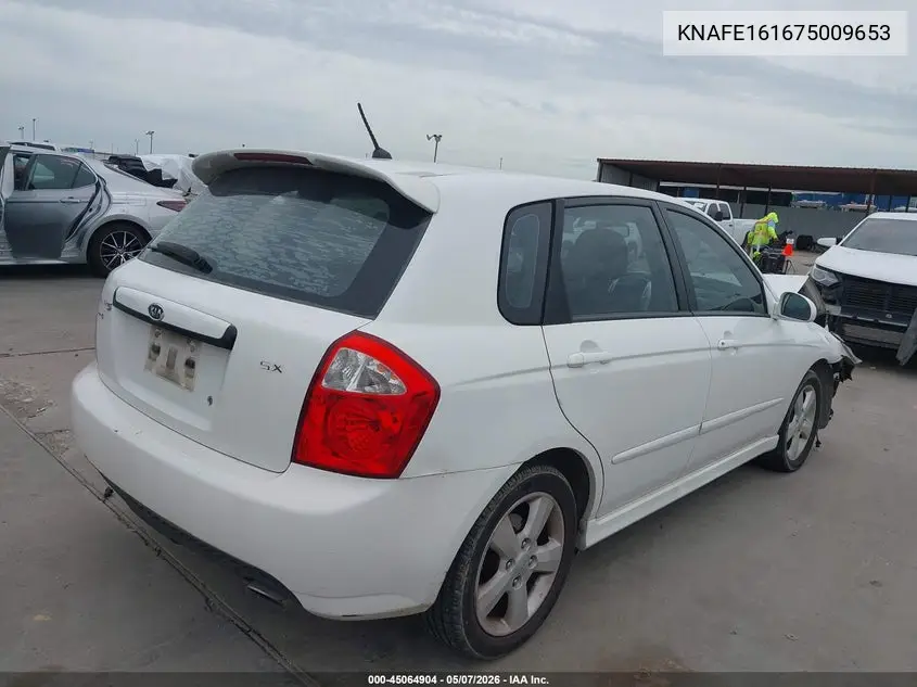 2007 Kia Spectra5 Sx VIN: KNAFE161675009653 Lot: 45064904