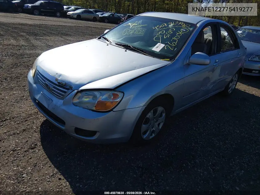2007 Kia Spectra Ex VIN: KNAFE122775419277 Lot: 45078638
