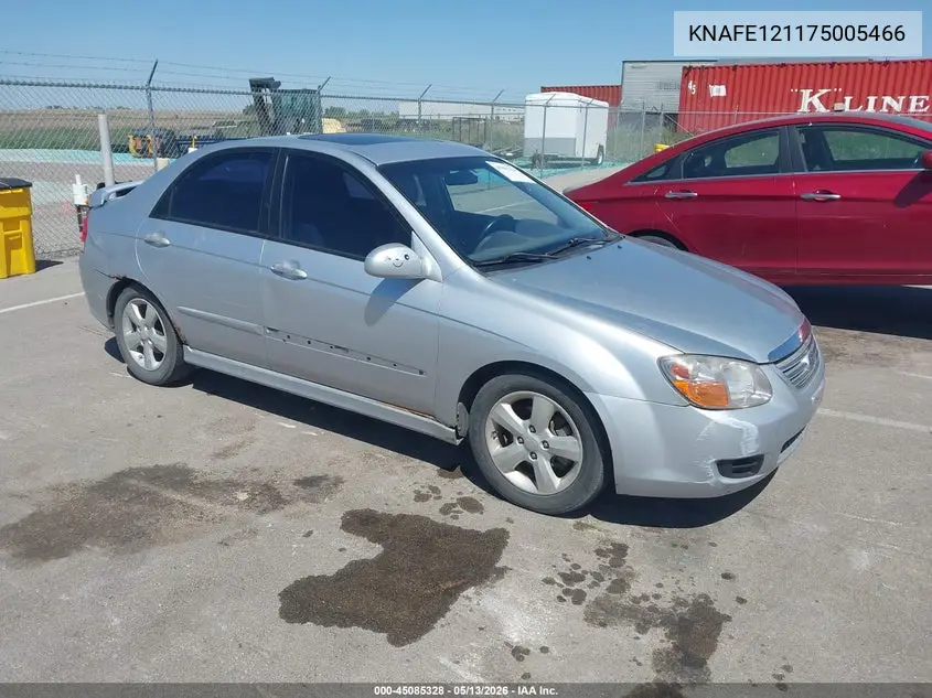 2007 Kia Spectra Sx VIN: KNAFE121175005466 Lot: 45085328